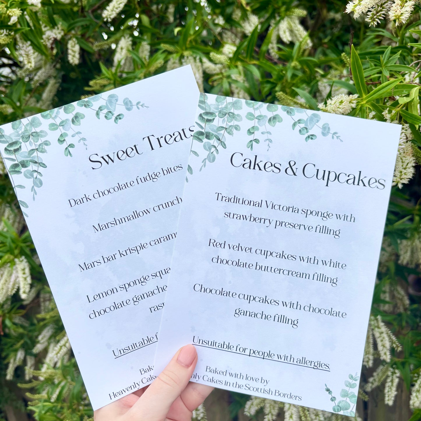 Printed Cake Signs