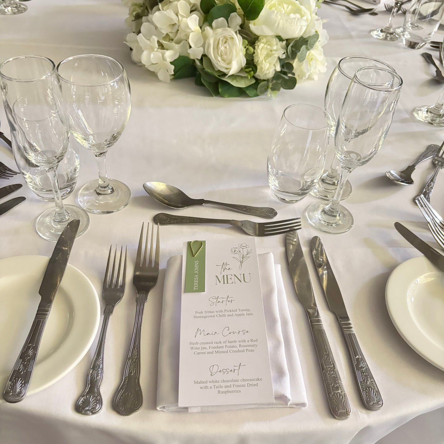 Floral Accent Menu