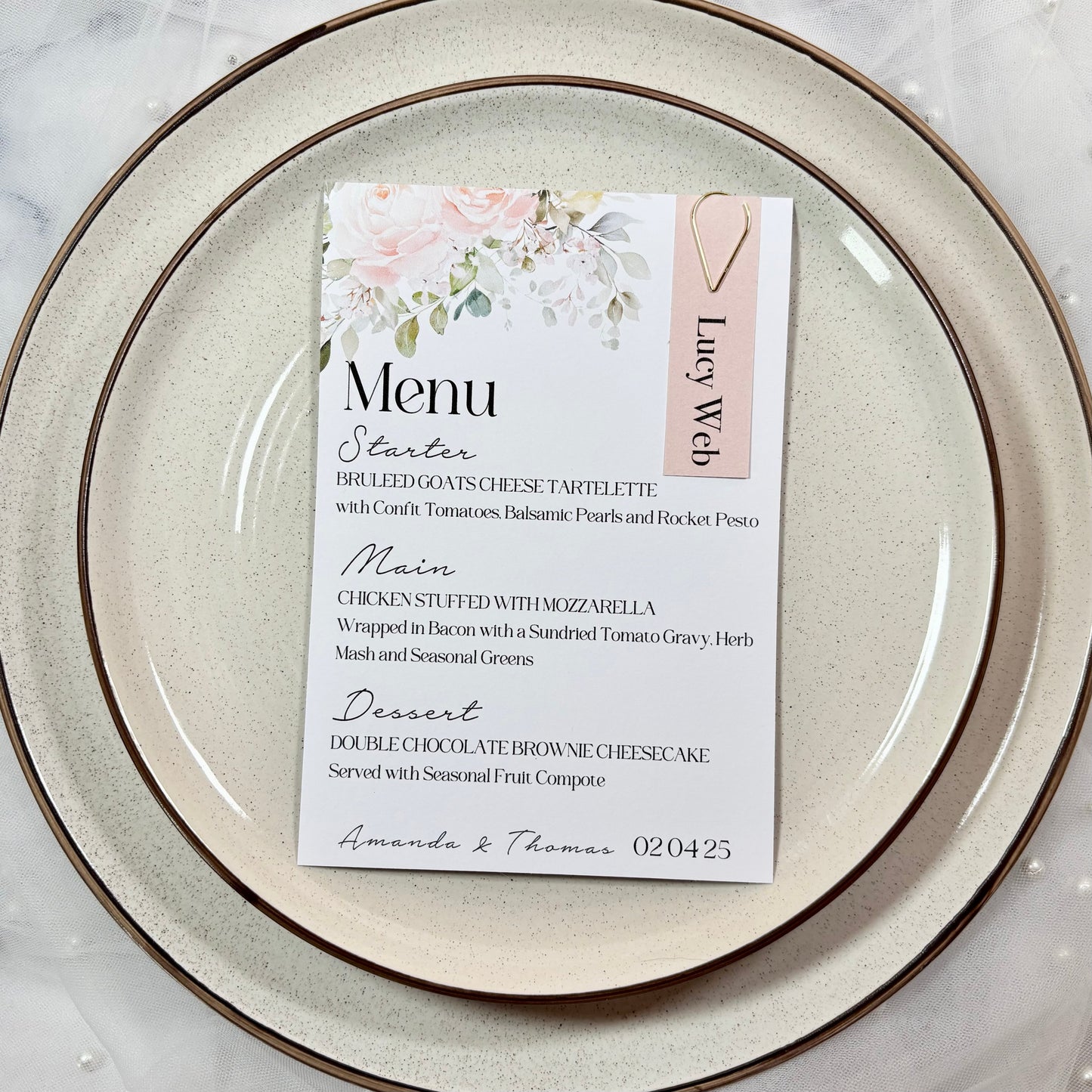 Whispering Blooms Menu