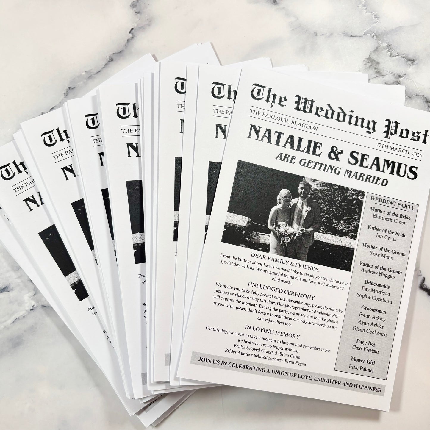 Wedding Newspaper