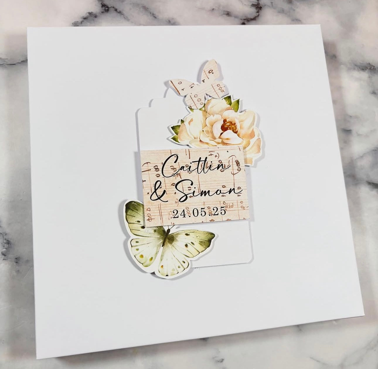 Handmade Keepsake Wedding Card
