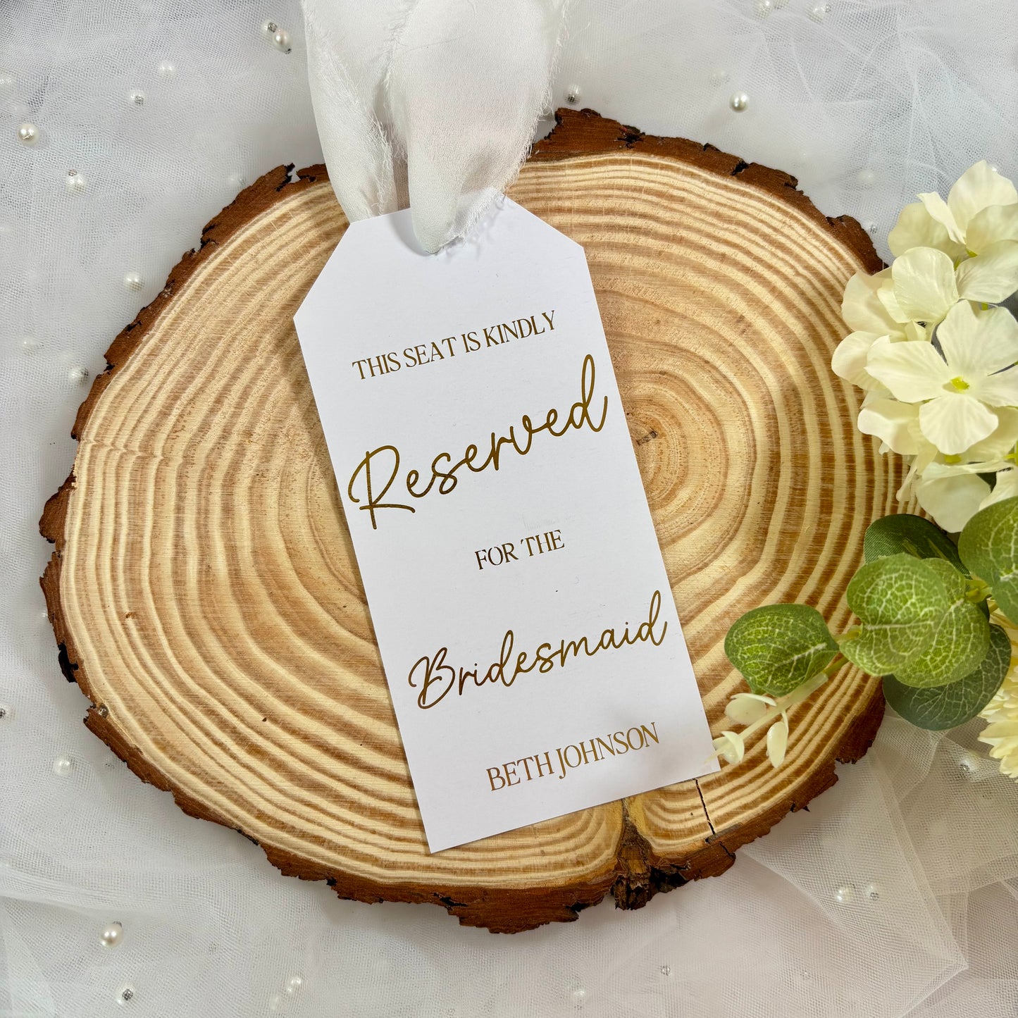 The Luxe Foil Reserved Seat Tag