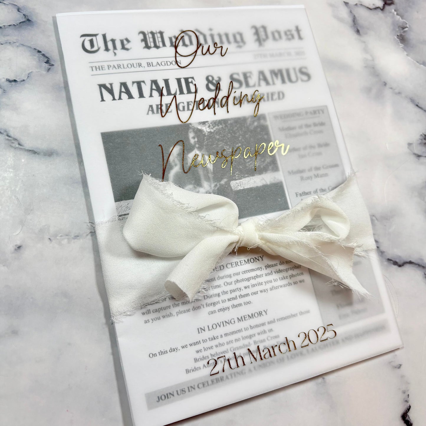 Wedding Newspaper