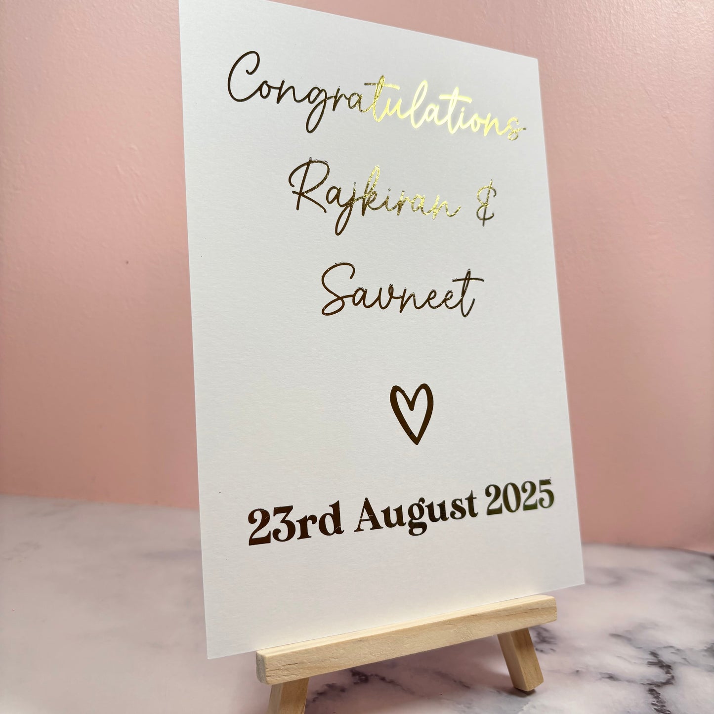 Foiled Cake Signs