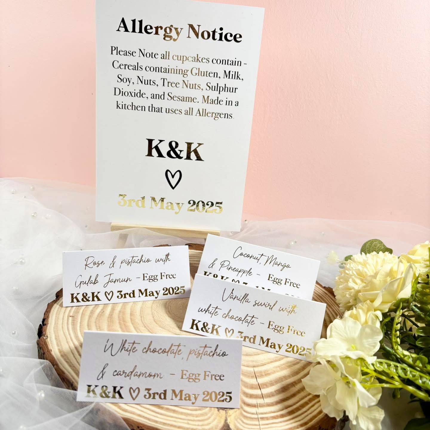 Foiled Cake Signs