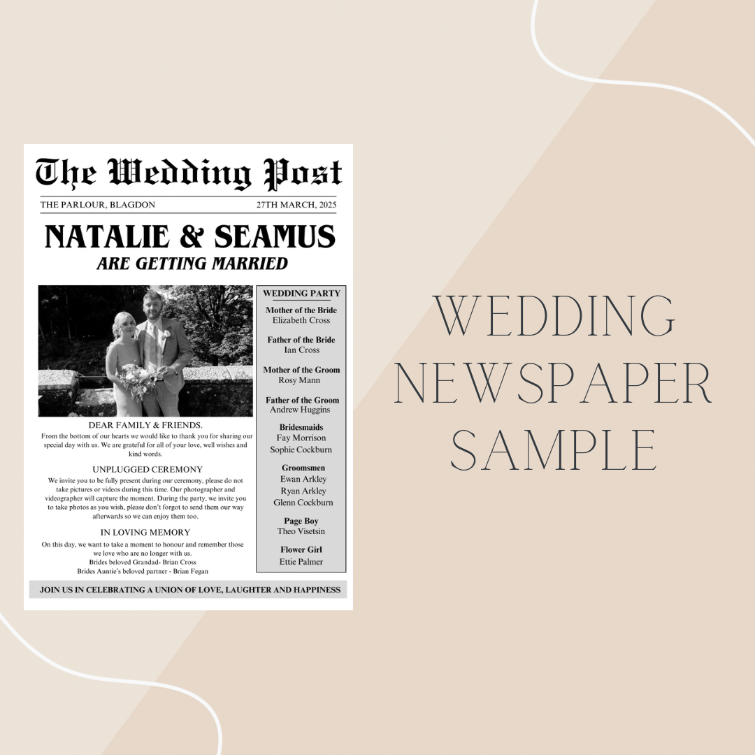 Wedding Newspaper Sample