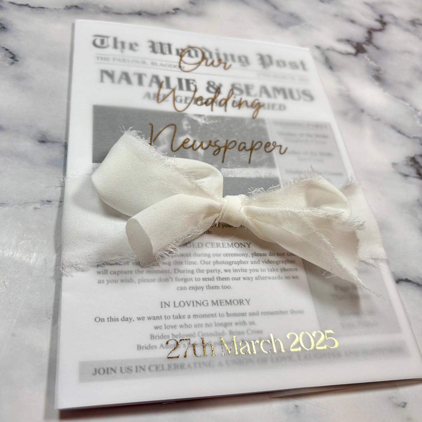 Wedding Newspaper