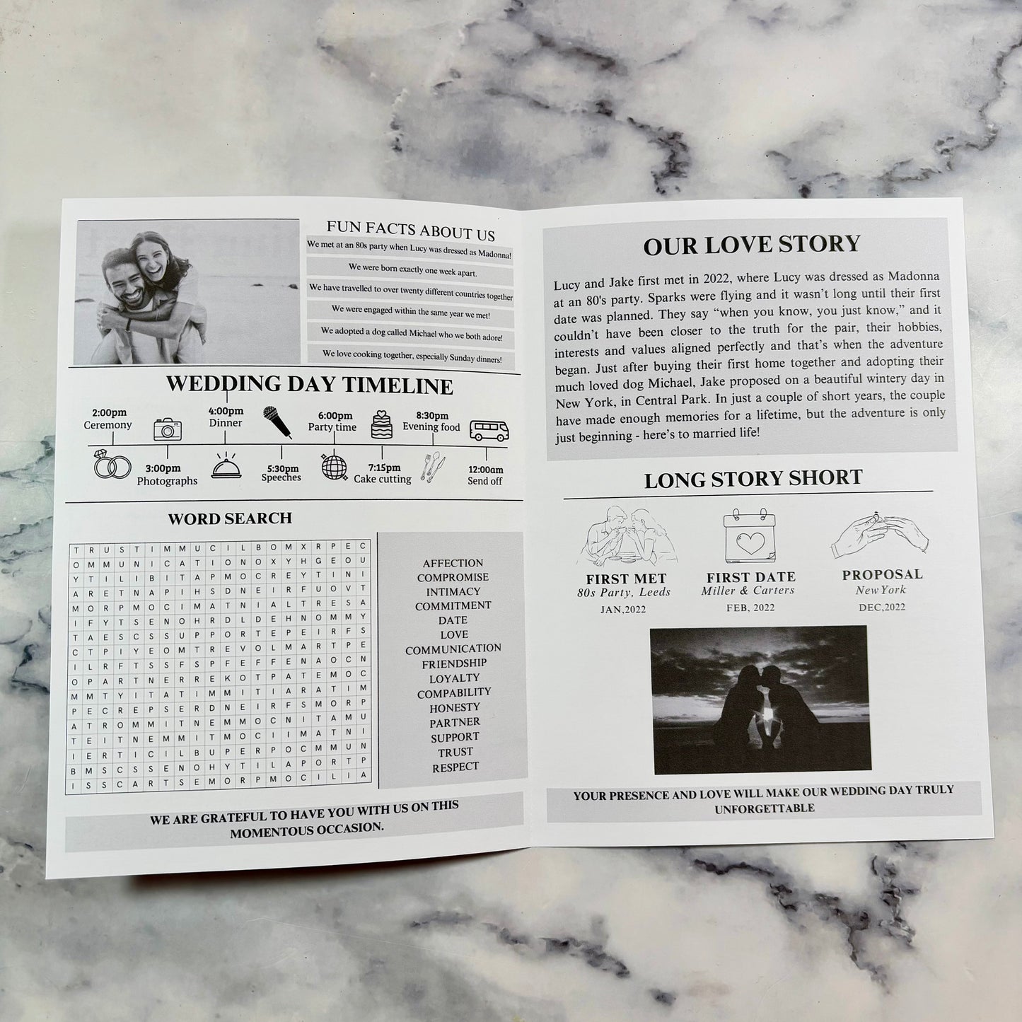 Wedding Newspaper