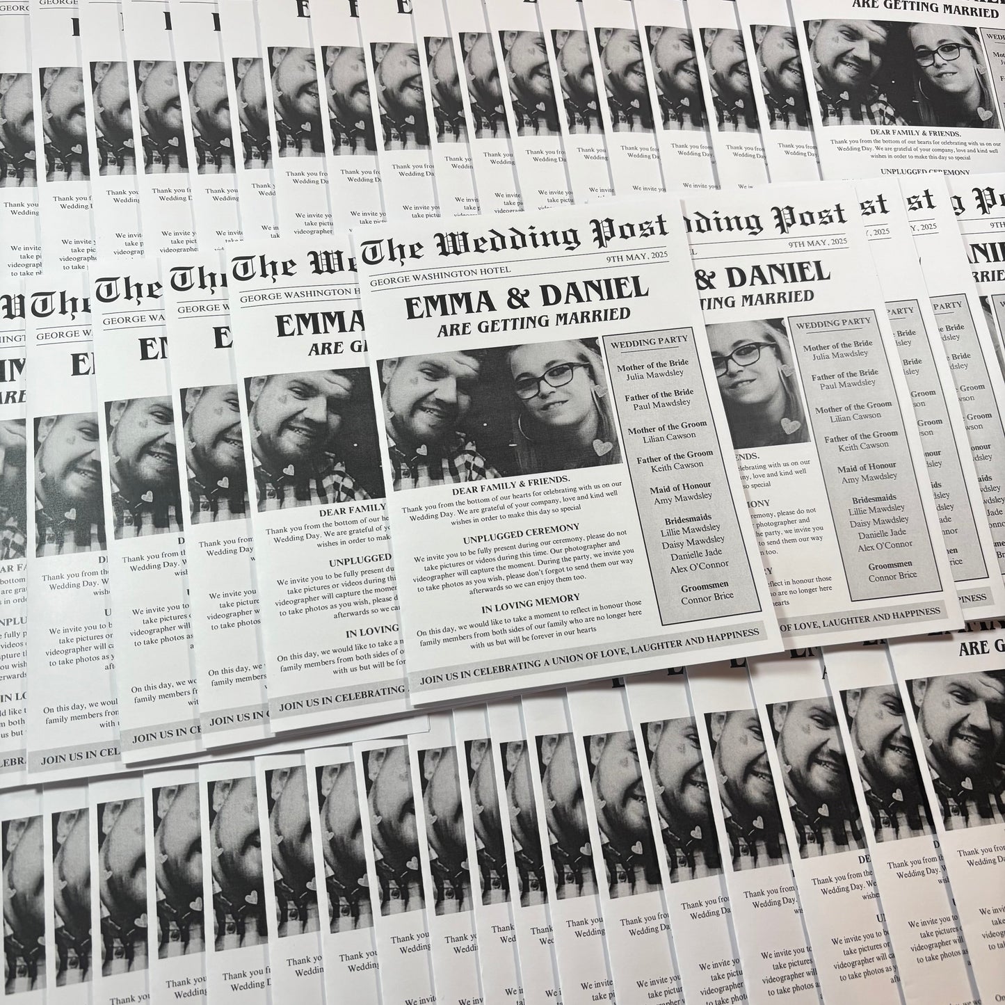 Wedding Newspaper