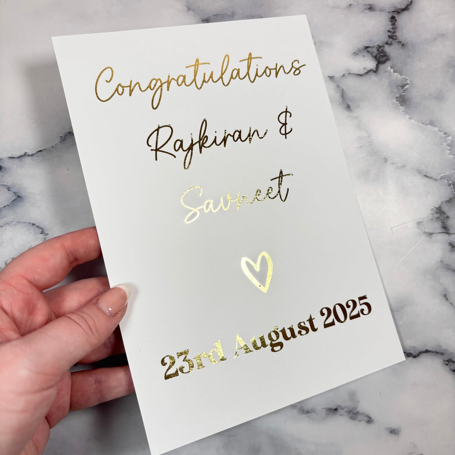 Foiled Cake Signs