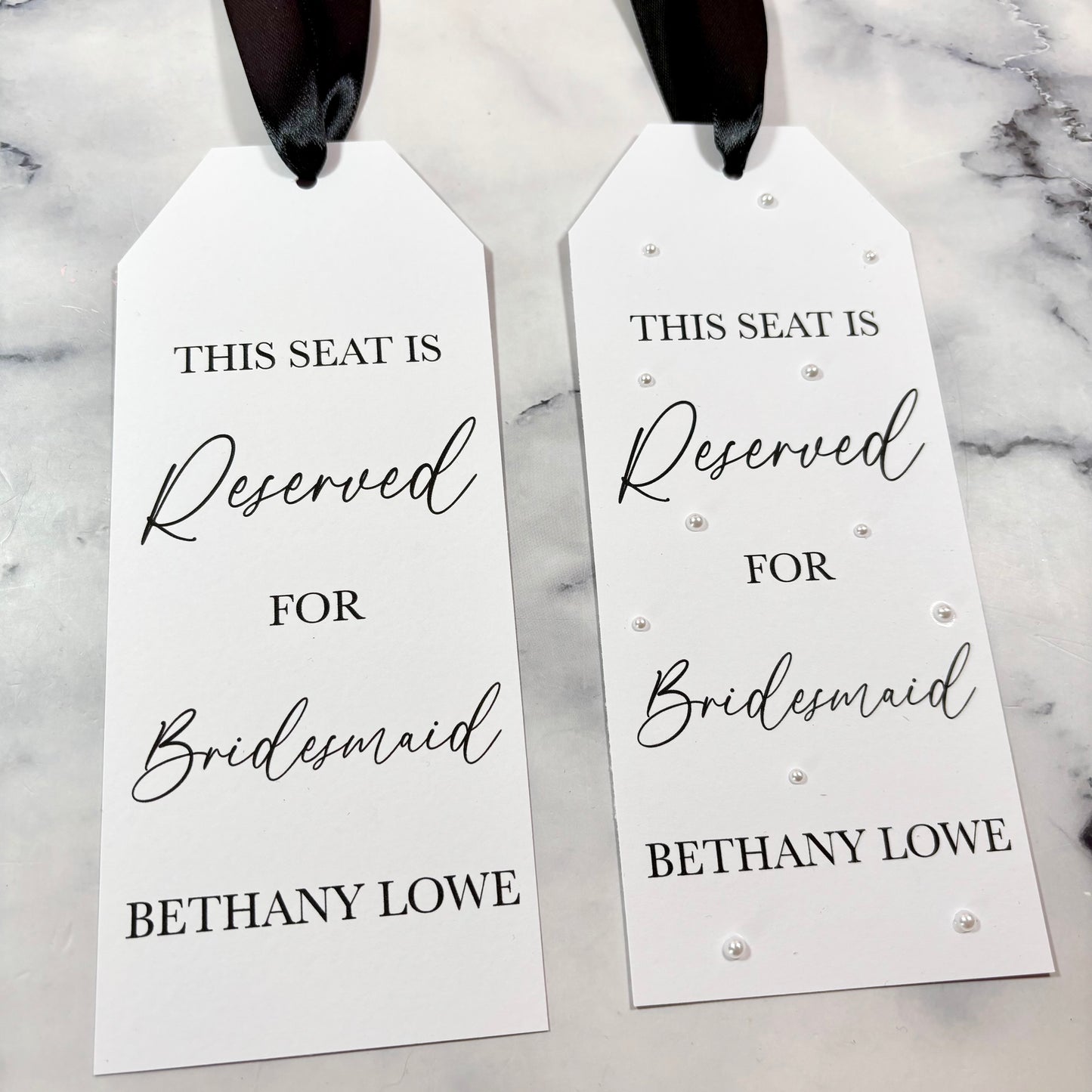 Pearl Essence Reserved Seat Tag