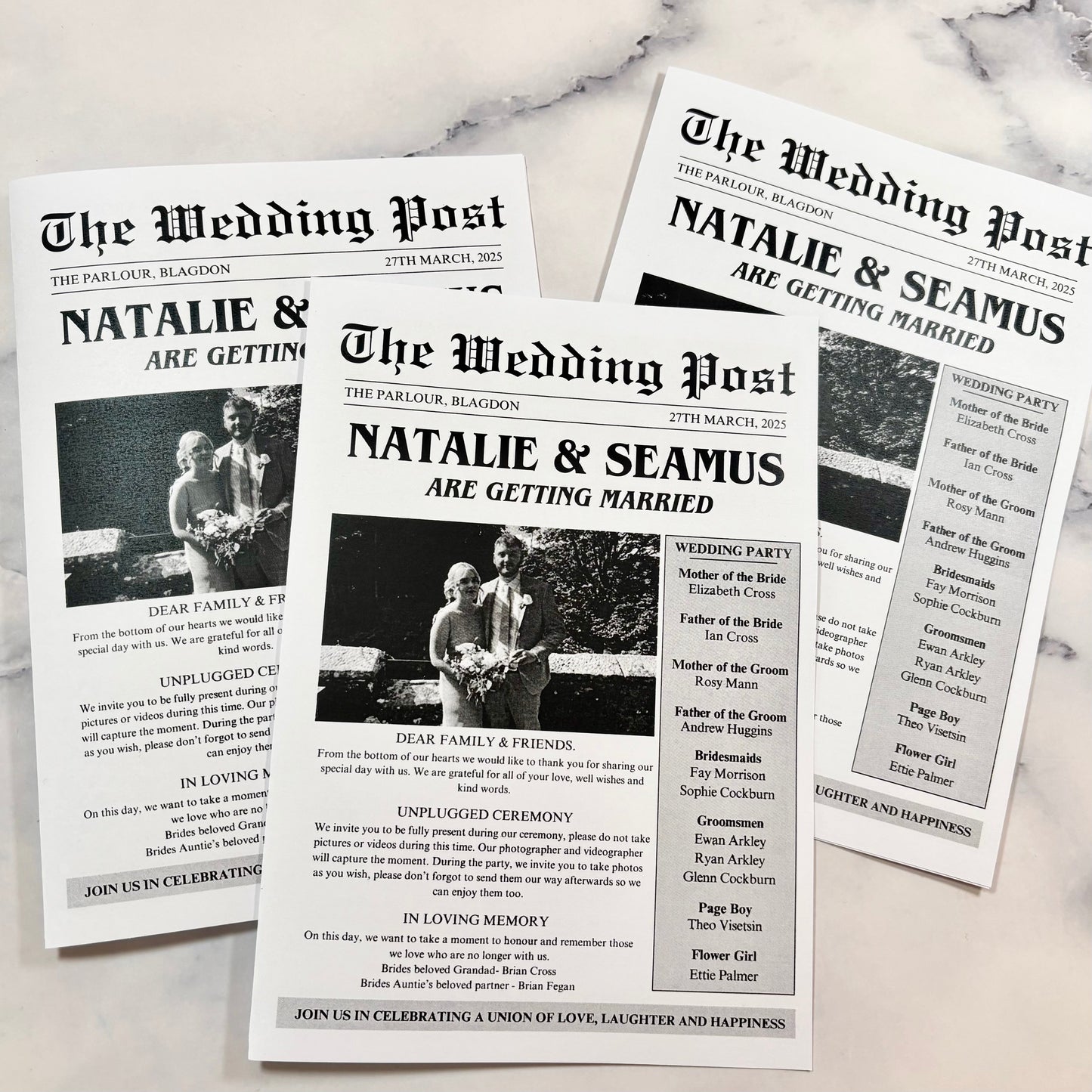 Wedding Newspaper