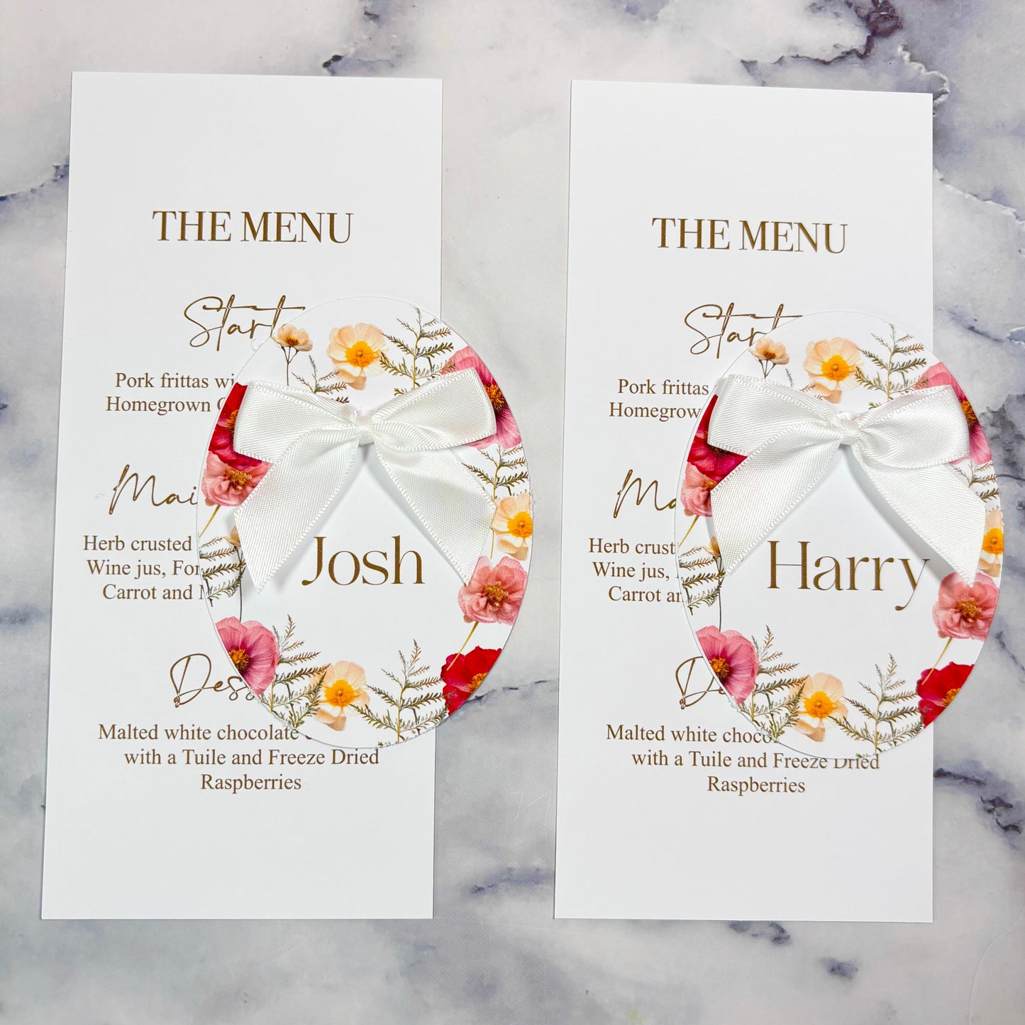 The Elegant Bloom Name Card