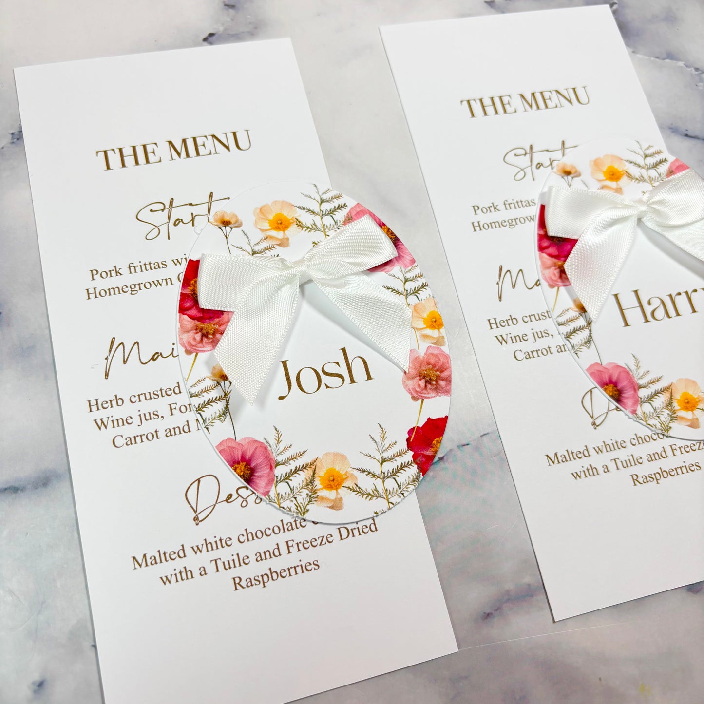 The Elegant Bloom Name Card