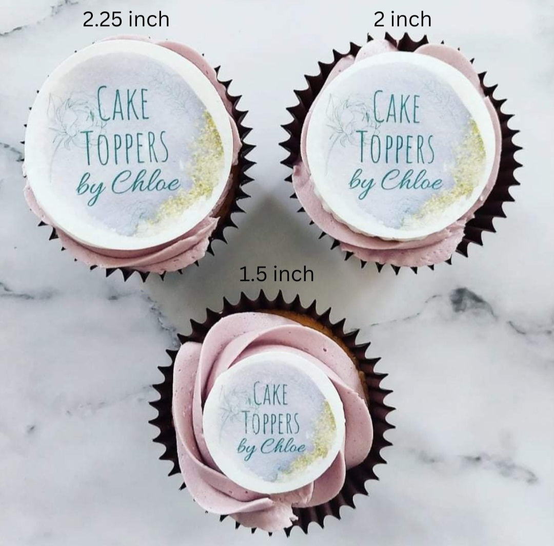 Custom Icing Sheet Edible Cupcake Toppers