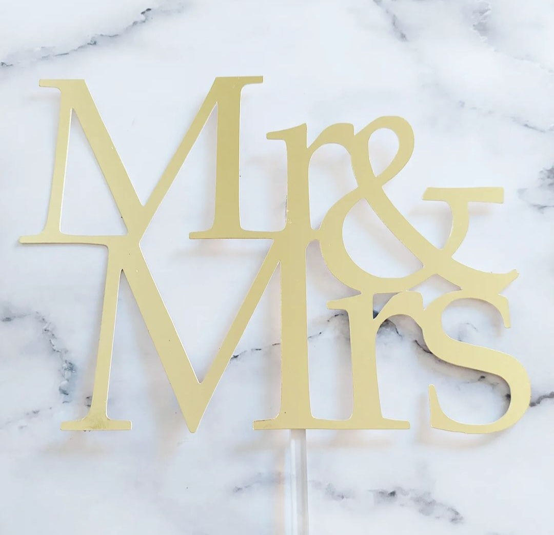 Mr & Mrs Cake Topper