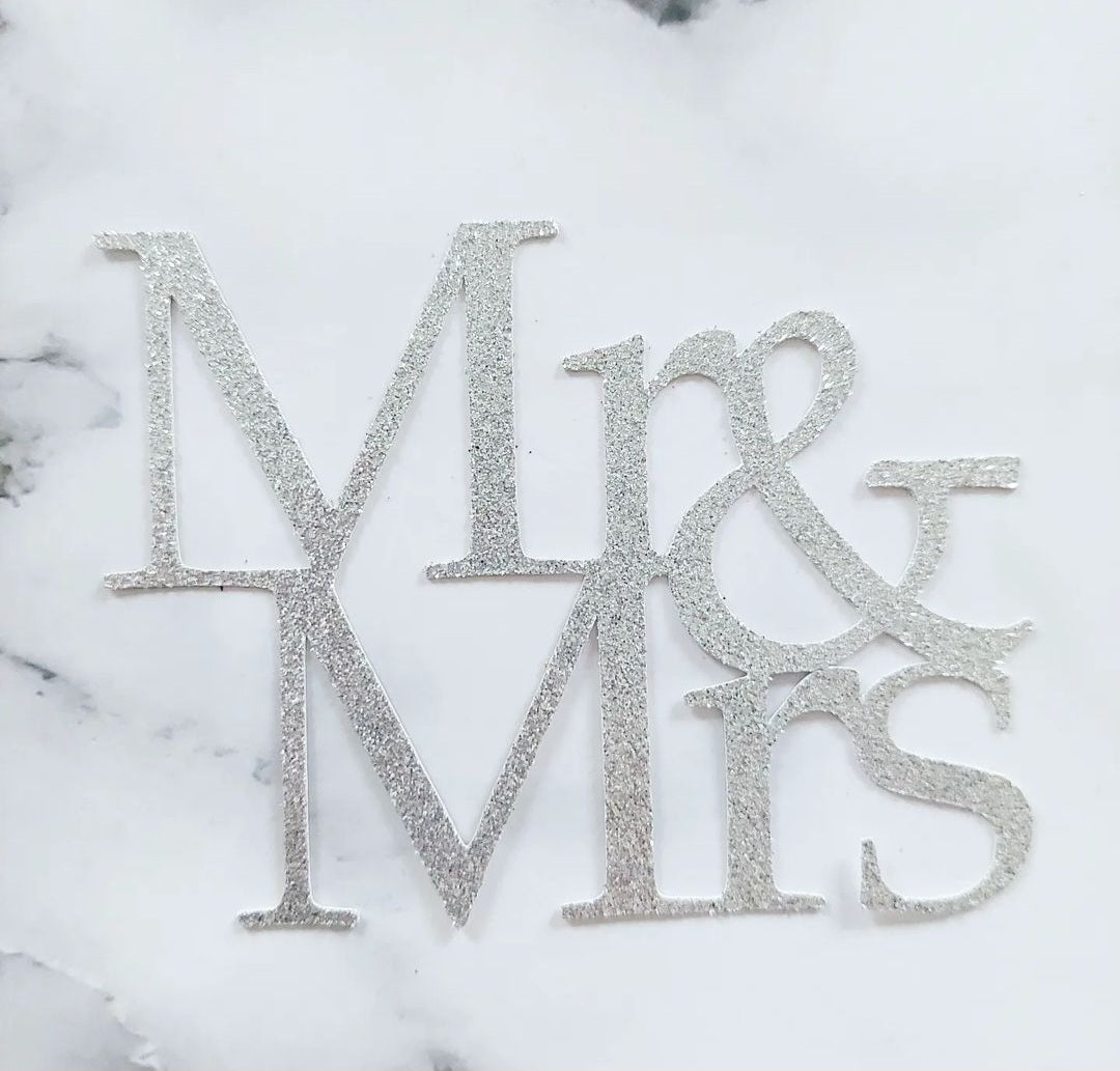 Mr & Mrs Cake Topper