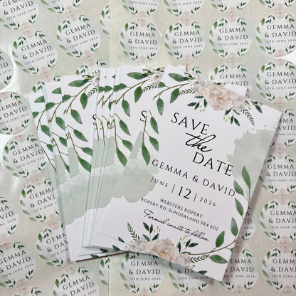 Wedding Invitation Sealing Stickers - design made to match invitations