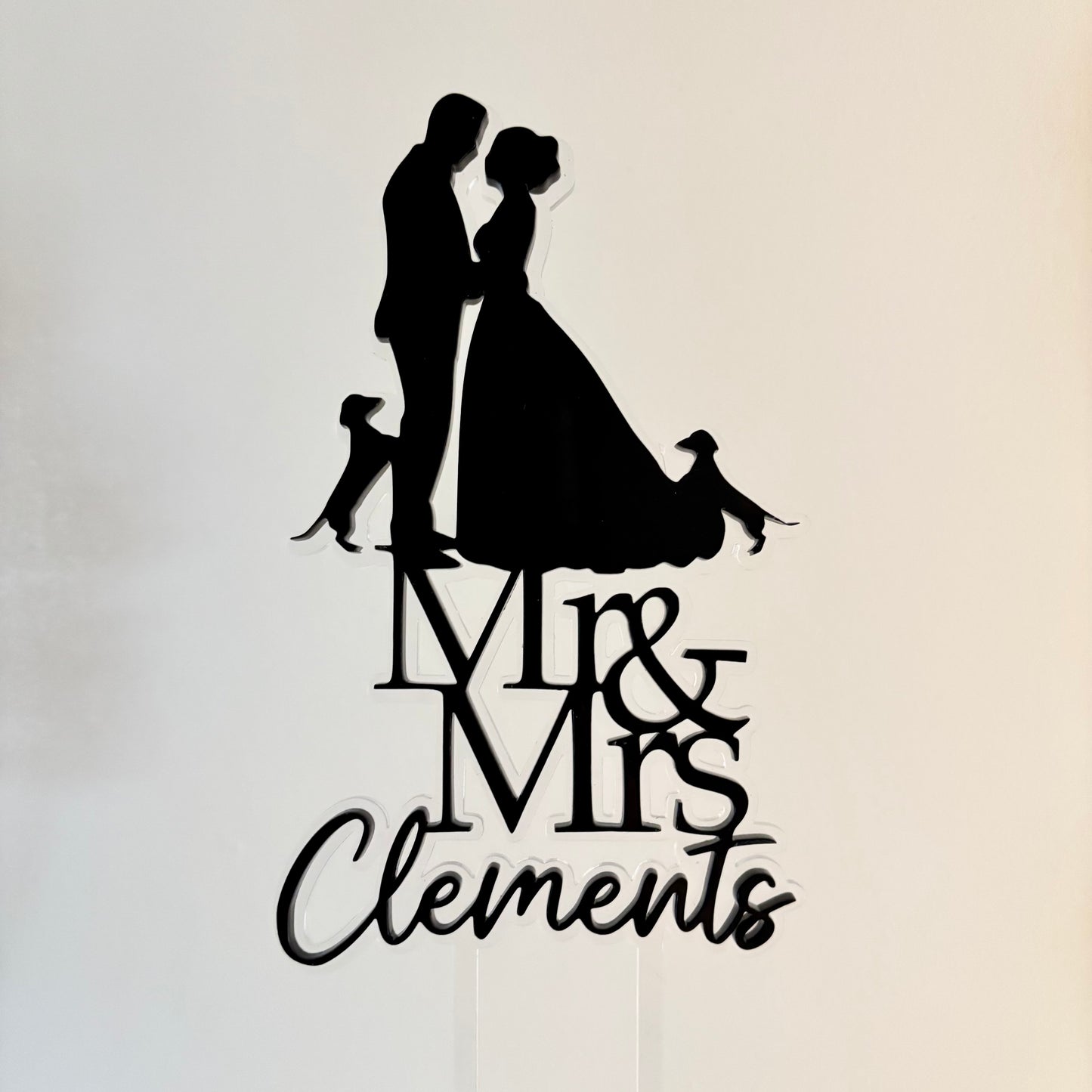 Bespoke Acrylic Wedding Cake Topper