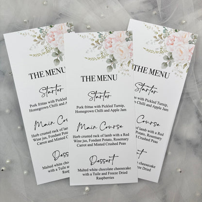 The Floral Detail Menu