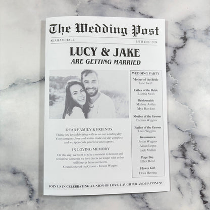 Wedding Newspaper