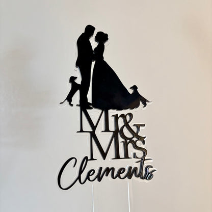 Bespoke Acrylic Wedding Cake Topper