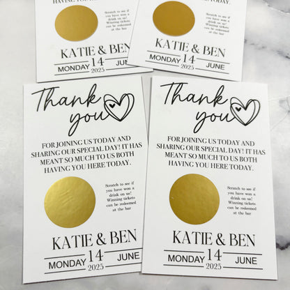 Wedding Favour Scratch Cards #2