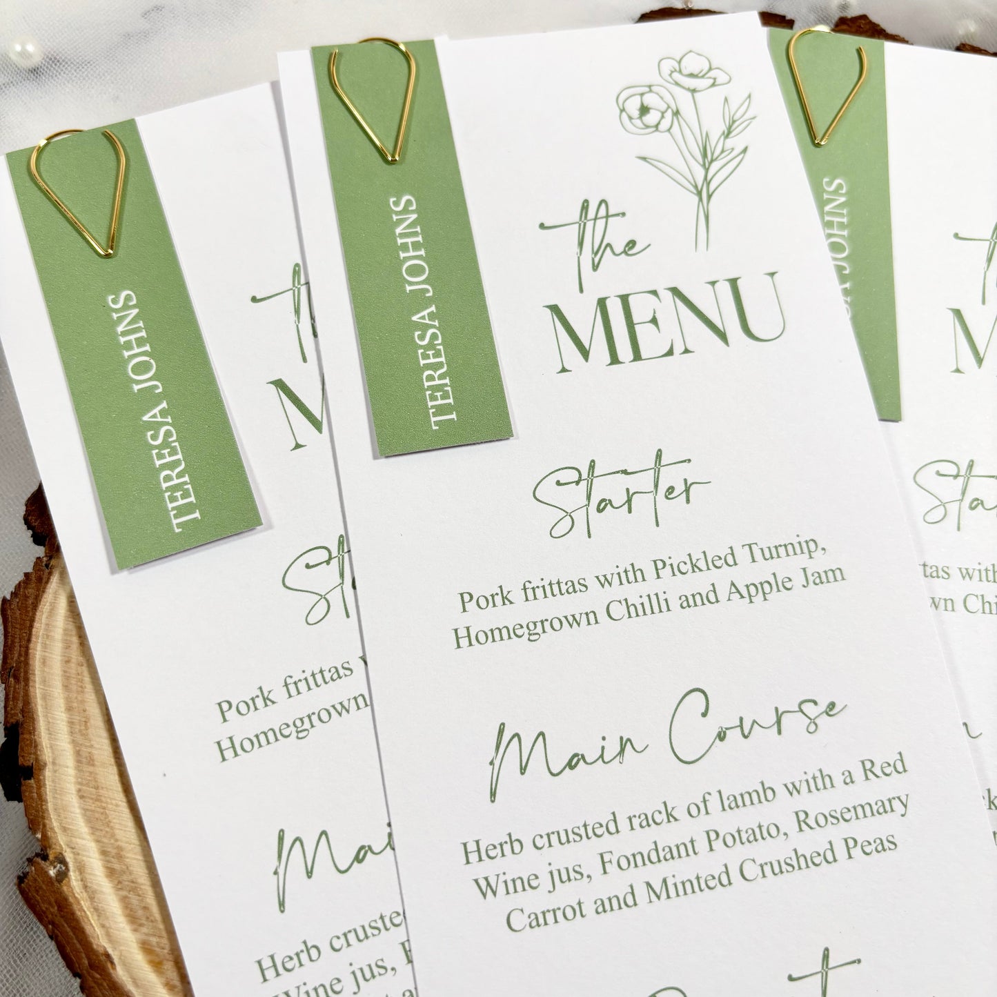 Floral Accent Menu
