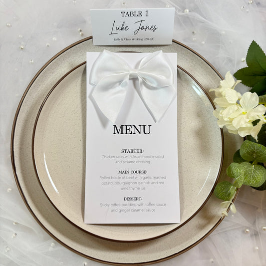 The Classic Bow Menu