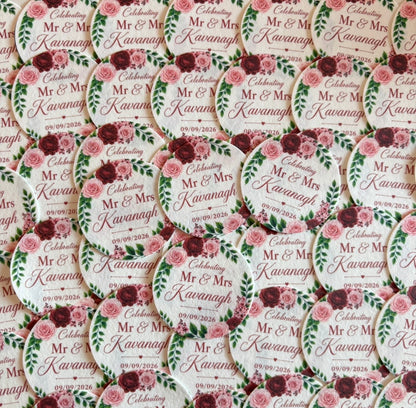 Floral Wedding Icing Sheet Cupcake Toppers Icing Sheet Cupcake Toppers