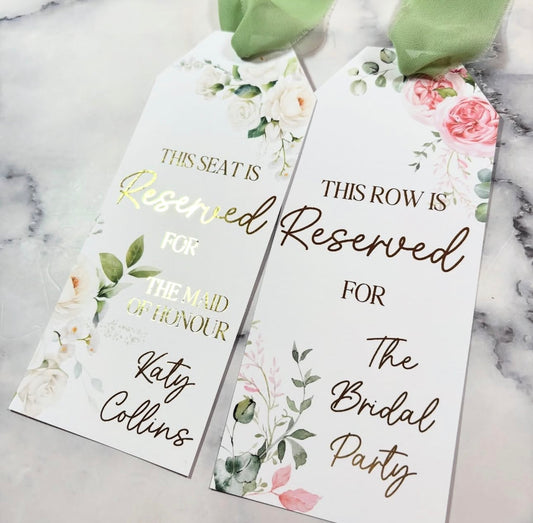 The Enchanted Bloom Reserved Seat Tag