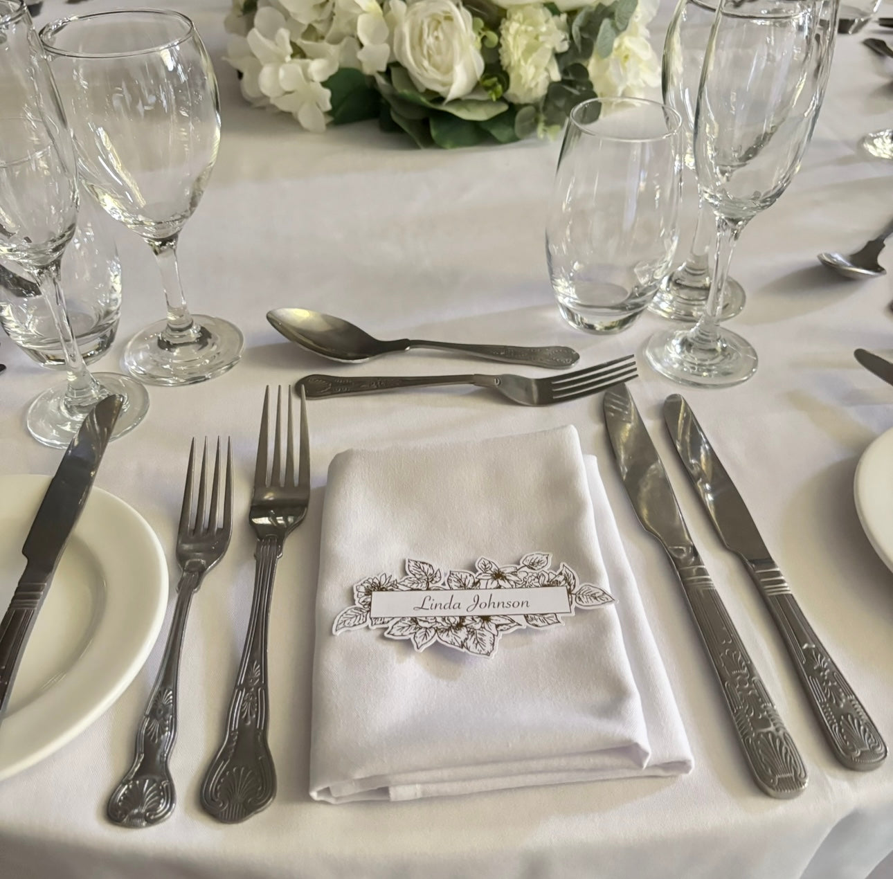 The Foiled Floral Statement Place Card