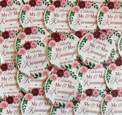Floral Wedding Icing Sheet Cupcake Toppers Icing Sheet Cupcake Toppers