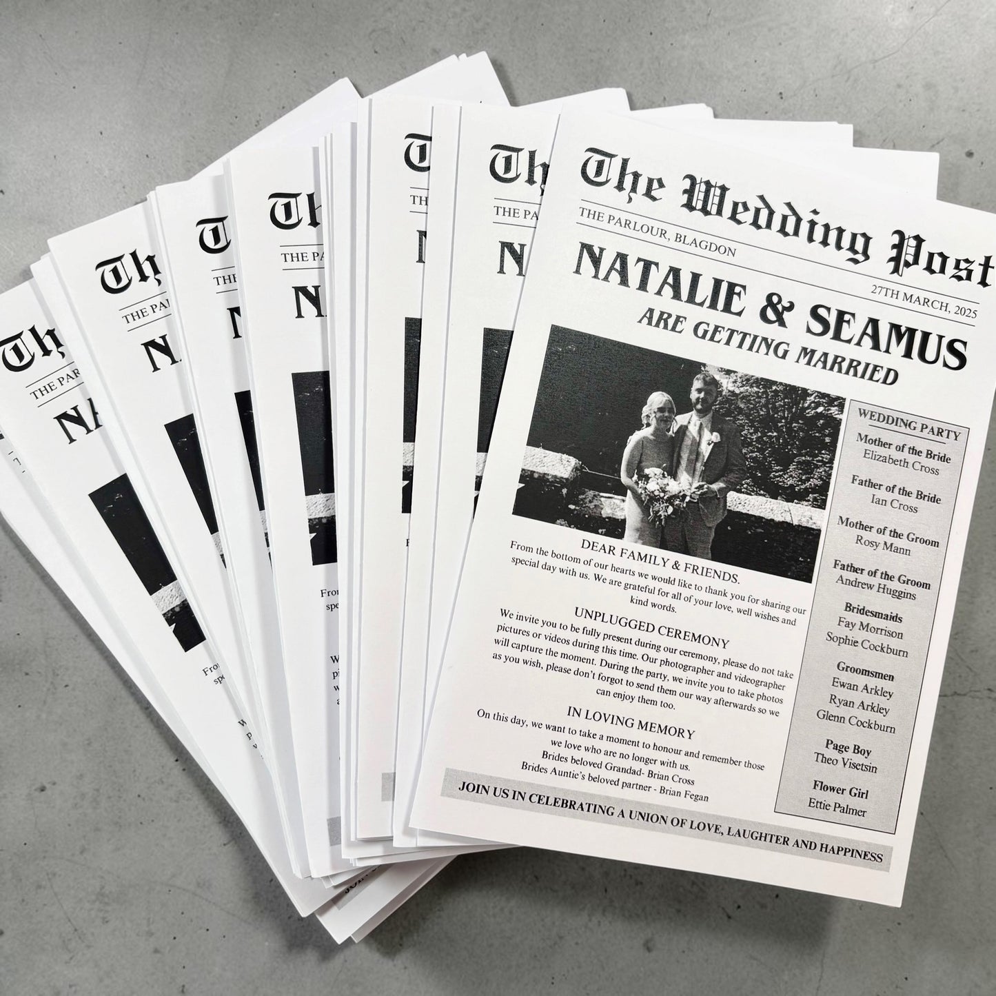 Wedding Newspaper