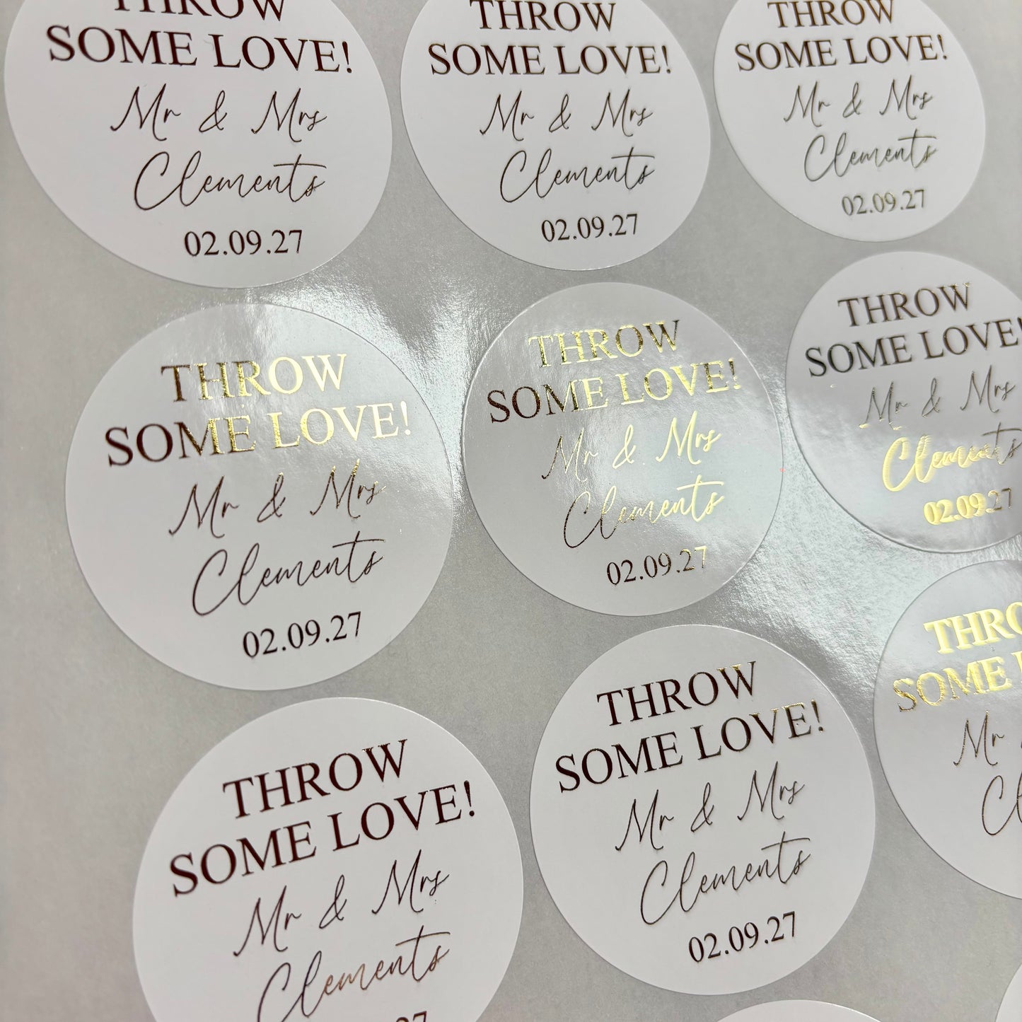 Personalised Wedding Confetti Stickers