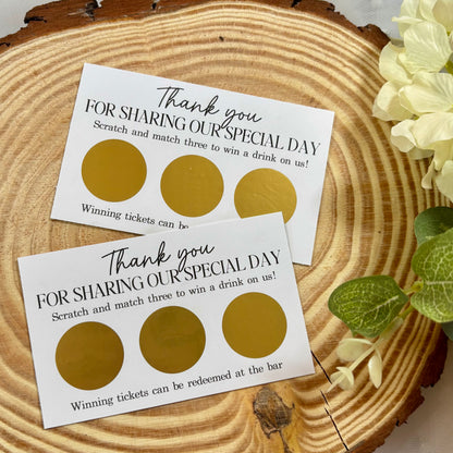 Wedding Favour Scratch Cards #1