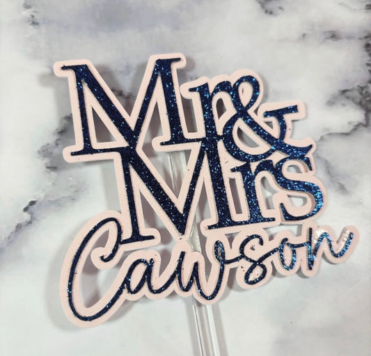 Double Layered Personalised Card Cake Topper