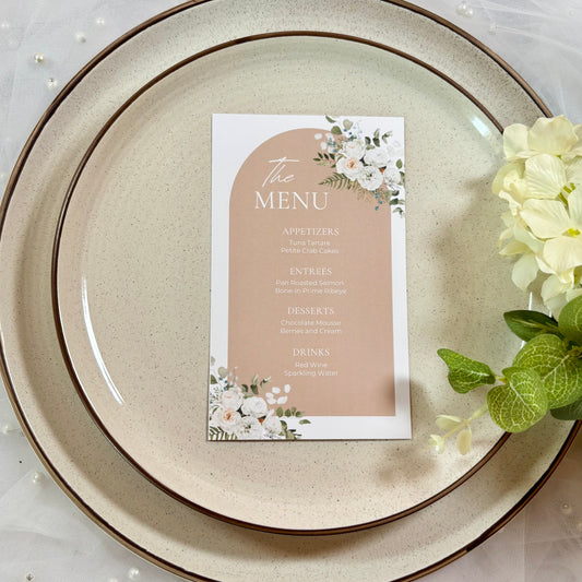 Boho Blush Menu