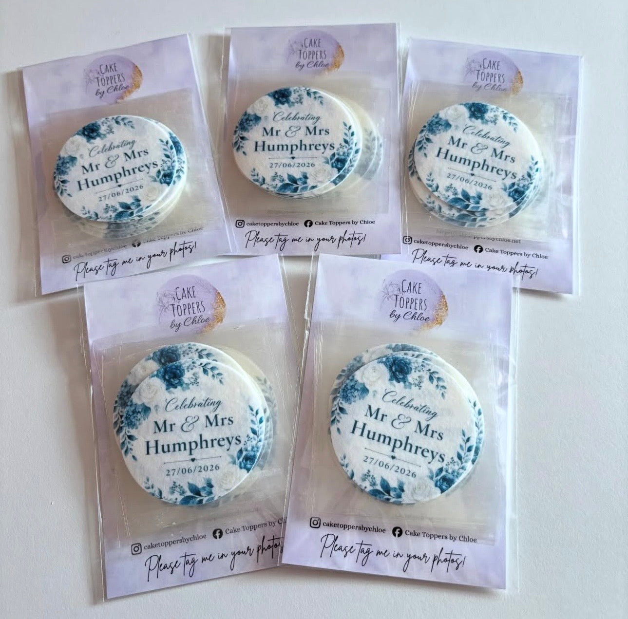 Floral Wedding Icing Sheet Cupcake Toppers Icing Sheet Cupcake Toppers