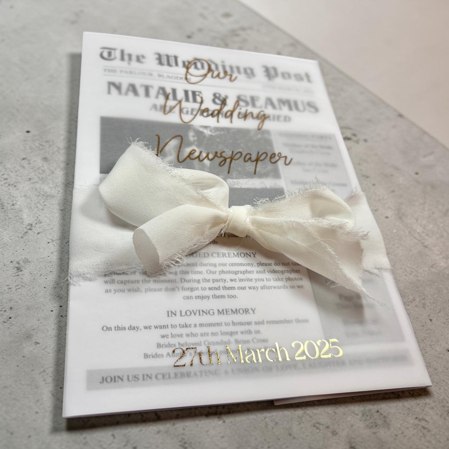 Wedding Newspaper