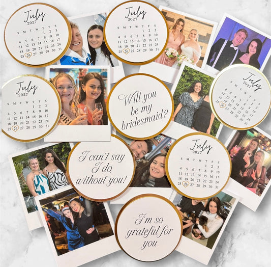 Bridal Party Proposal Card Cupcake Toppers