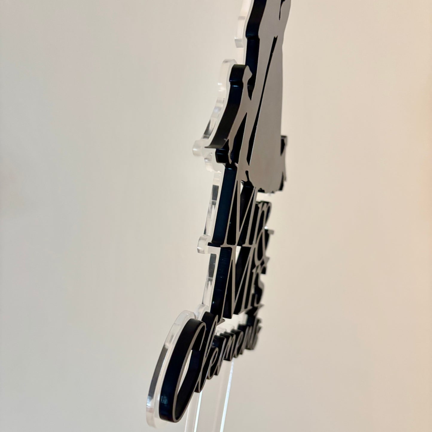 Bespoke Acrylic Wedding Cake Topper
