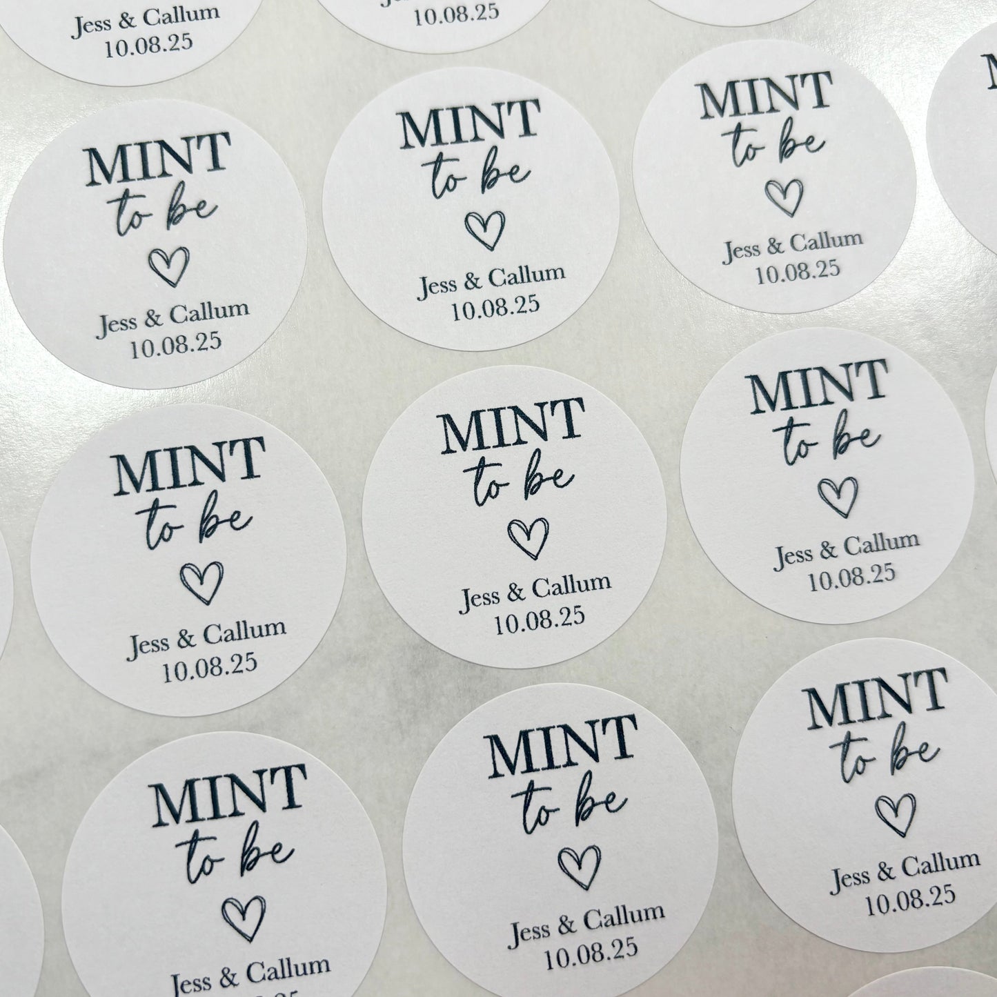 Mint Favour Stickers