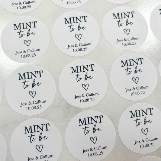 Mint Favour Stickers