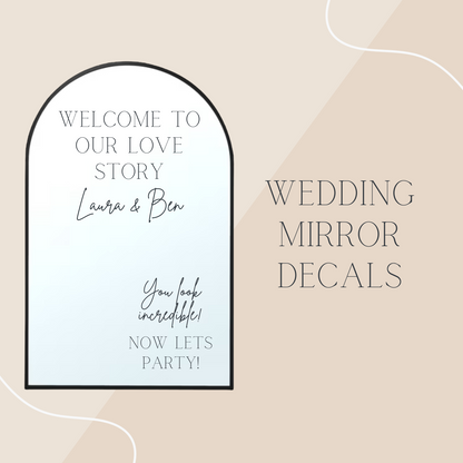 Wedding Mirror Decals