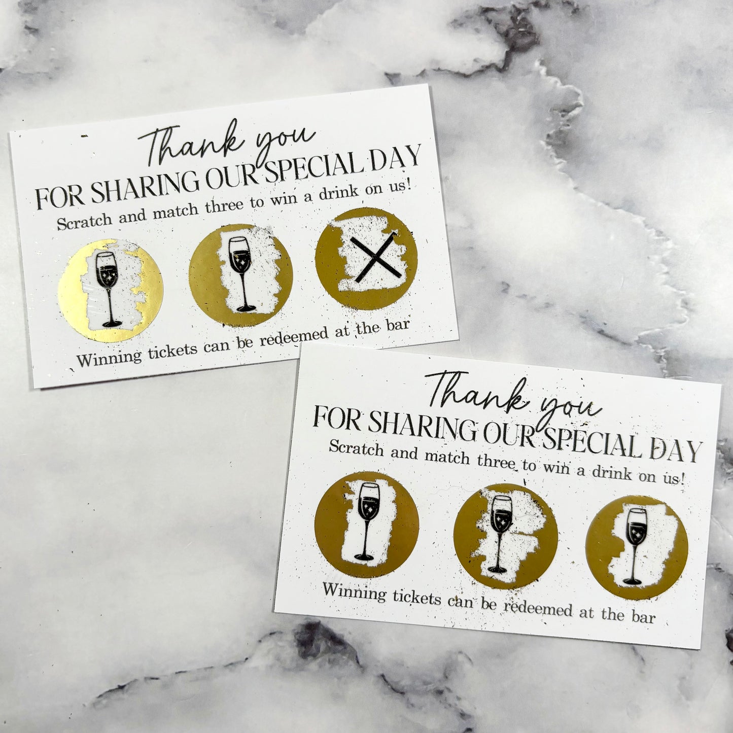 Wedding Favour Scratch Cards #1