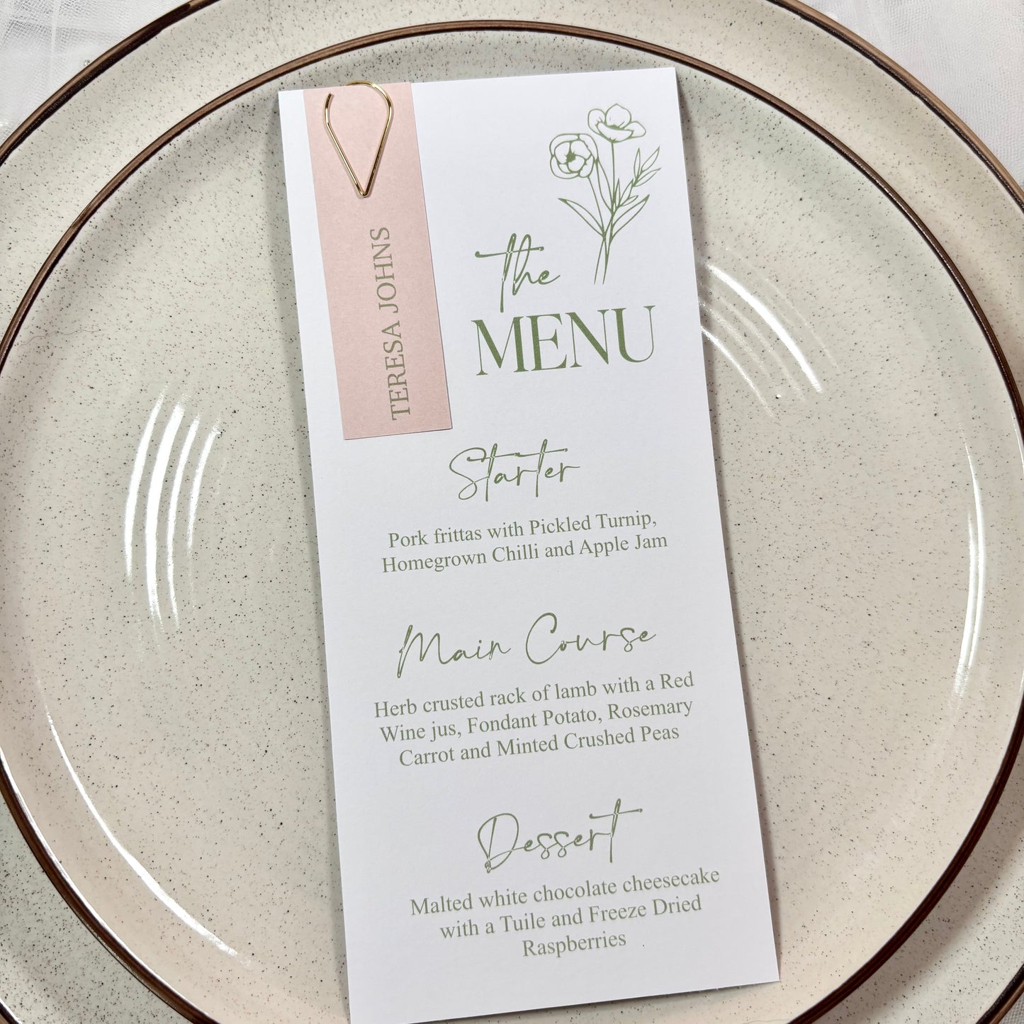 Floral Accent Menu