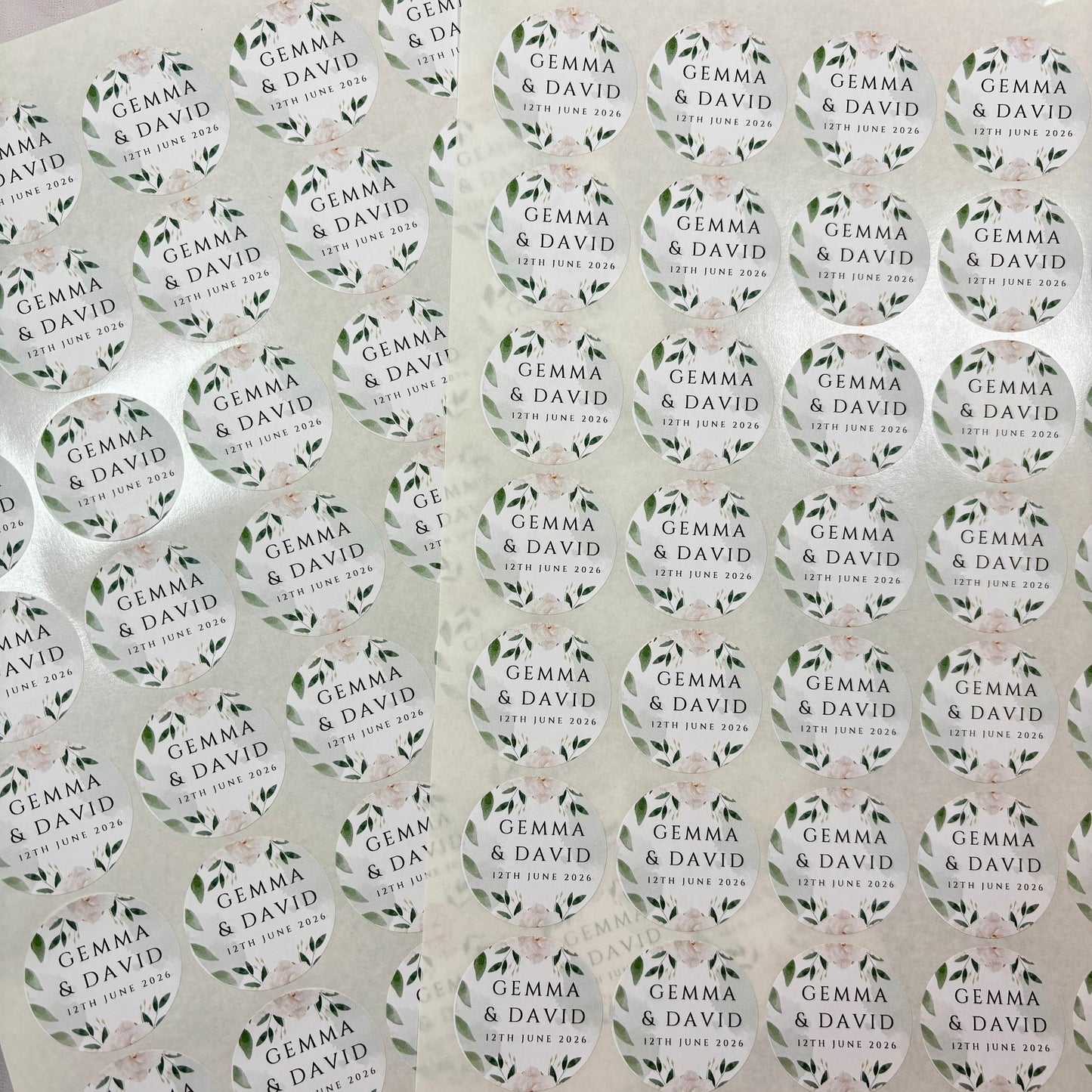 Wedding Invitation Sealing Stickers - design made to match invitations