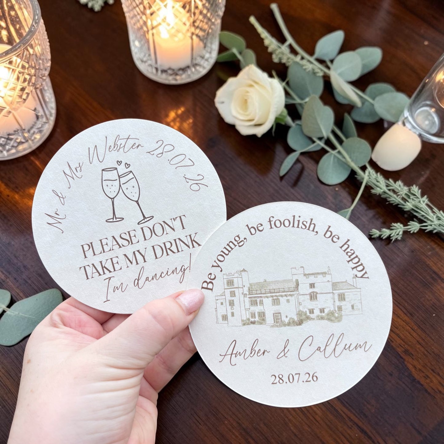 Personalised Drink Mat Coasters