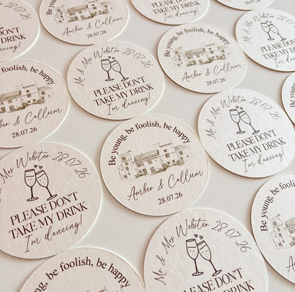 Personalised Drink Mat Coasters